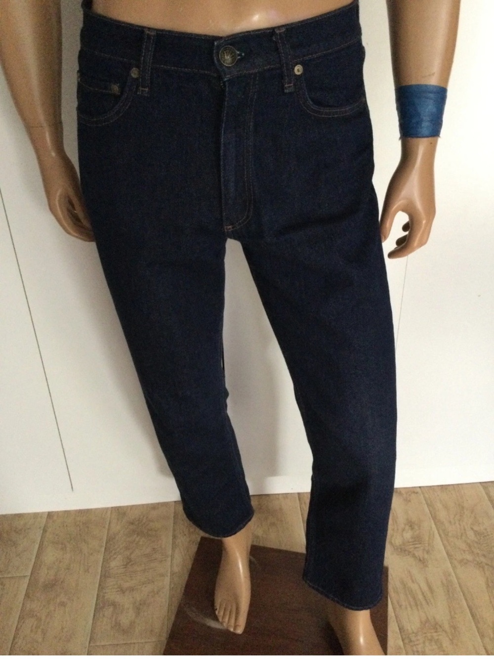 Rag & Bone Harlow Mid Rise Straight Navy Jeans Size 28